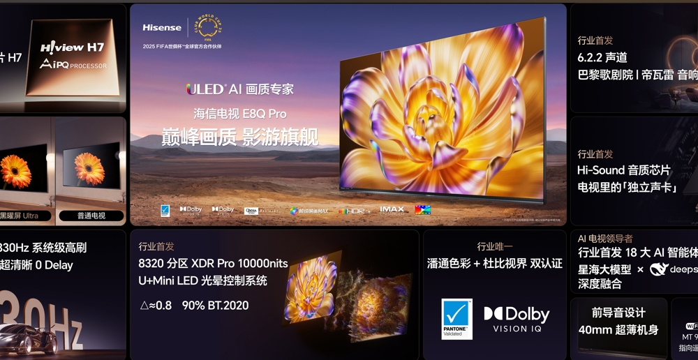 海信发布E8Q系列Mini LED电视：五大技术重塑高端影音行业标杆