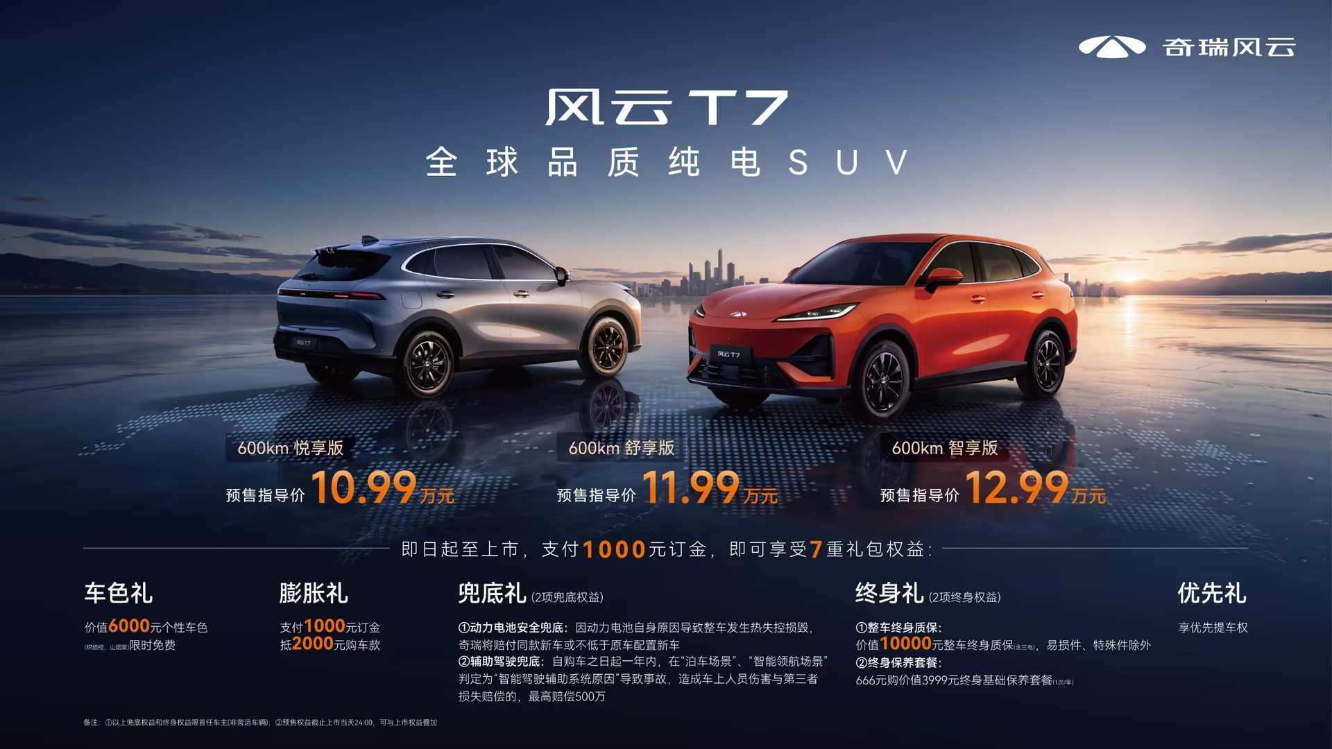 慢功造好车 风云T7携六大刚需实力开启预售10.99万元起