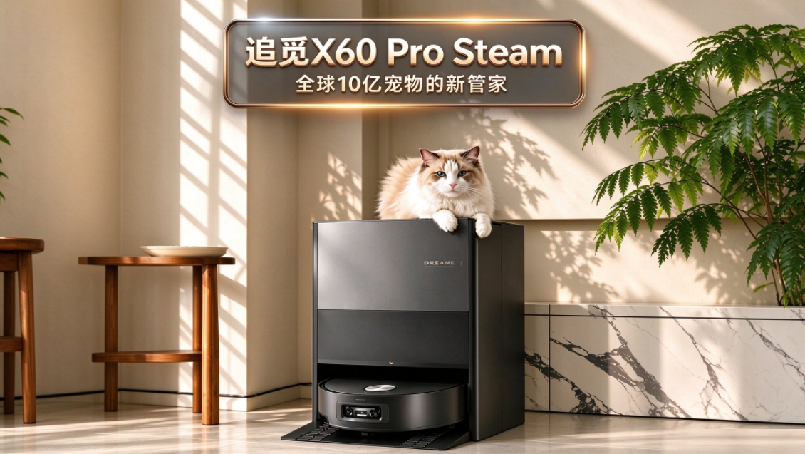 追觅X60 Pro Steam 全球10亿宠物的新管家